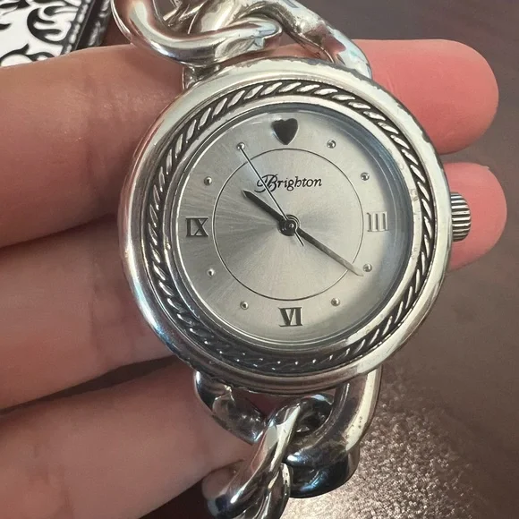 Brighton Watch‎ Mother of Pearl Silver Dial Japan Movement Miramar Heart Brighton | Accessories | Brighton Miramar Watch Silver Tone  main image 2